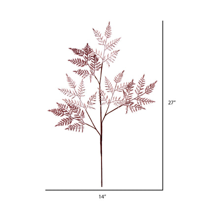 Vickerman 27" Artificial Rose Gold Metallic Fern Christmas Spray 2 sprays per pack.