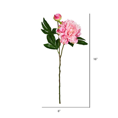 Vickerman 16" Artificial Light Pink Peony Spray. Includes 6 sprays per pack.