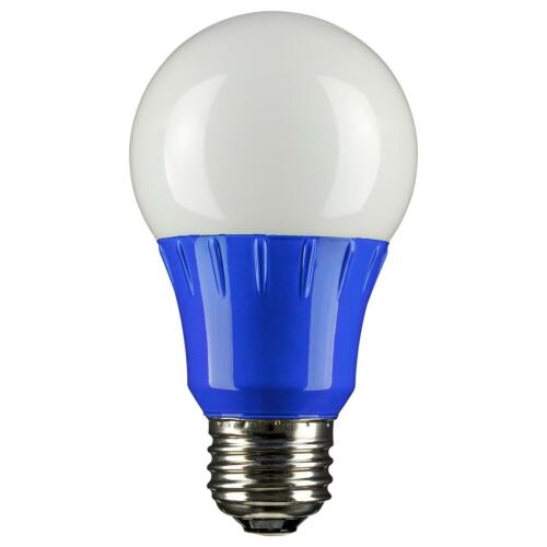 SUNLITE A19/3W/B/LED/6PK LED Colored A19 3W Light Bulbs with Medium (E26) Base (6 Pack), Blue