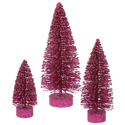 Vickerman 5"/7"/9" Mauve Glitter Oval Artificial Christmas Tree Unlit