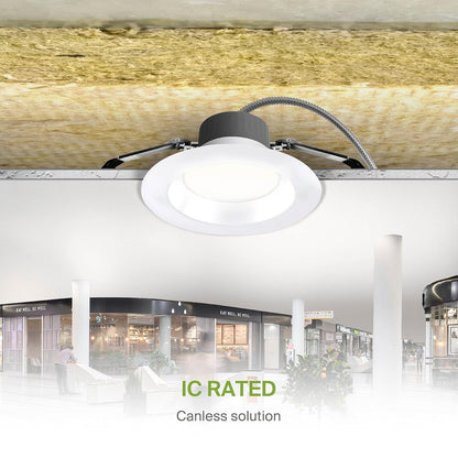 ASD Lighting LED Commercial Downlight 6inch 10/15/22W 120-277V 0-10V Dimmable 2700/3000/3500/4000/5000K White UL ES
