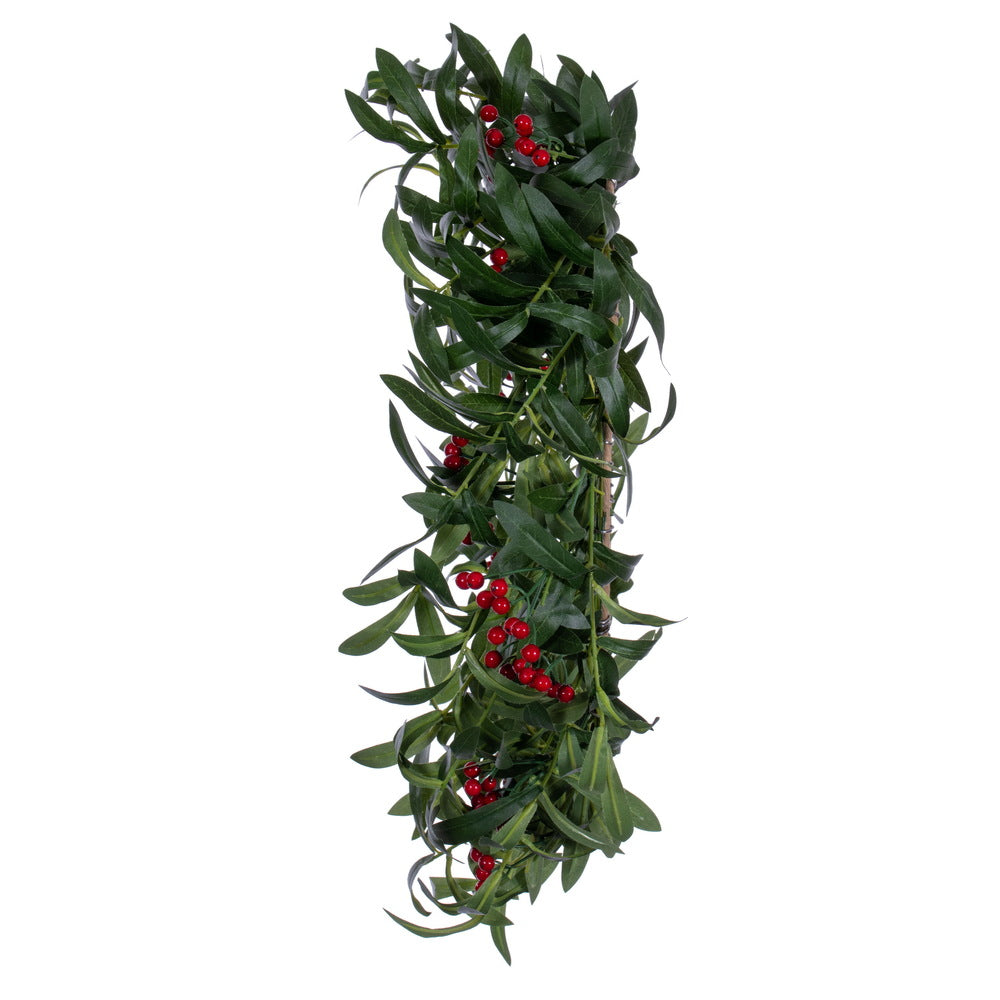 Vickerman 24" Red Berry and Mistletoe Wreath.
