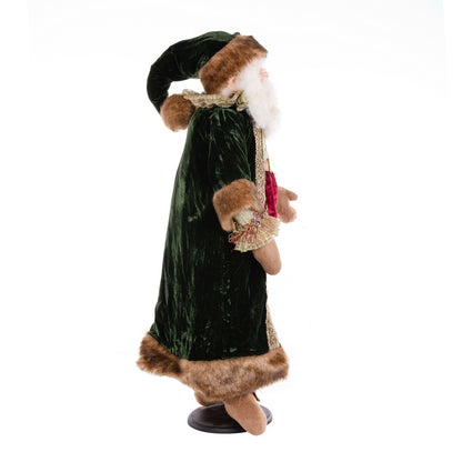 Vickerman 36" Emerald Twilight Santa Doll with Stand