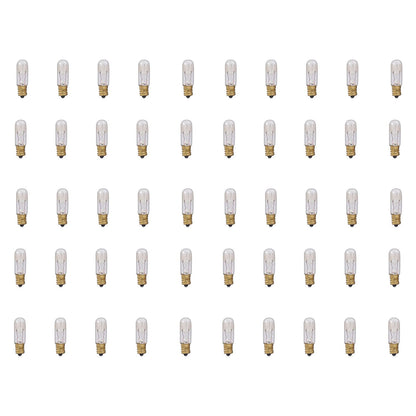 BULBRITE INCANDESCENT T4 CANDELABRA SCREW (E12) 6W DIMMABLE LIGHT BULB 2700K/WARM WHITE 50PK (708106)