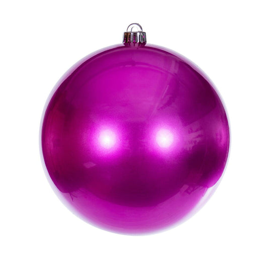 Vickerman 8" Hot Pink Candy Ball Ornament 1 per bag.