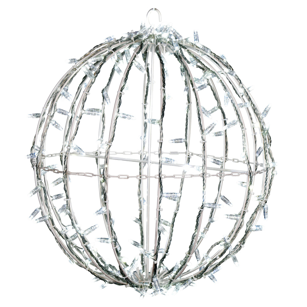 Vickerman 180Lt x 20" Fold Flat Cool White LED Jumbo Hanging Sphere.