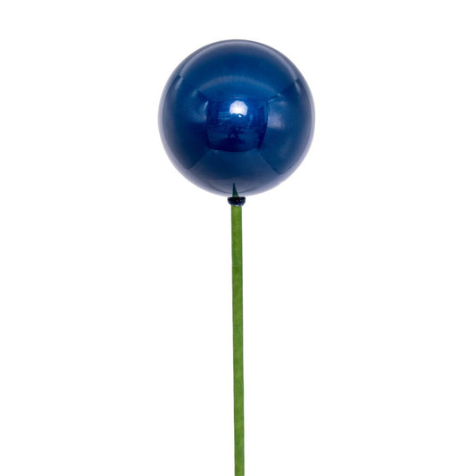 Vickerman 3" x 18" Midnight Blue Pearl Ball Ornament Stick 12 per bag.