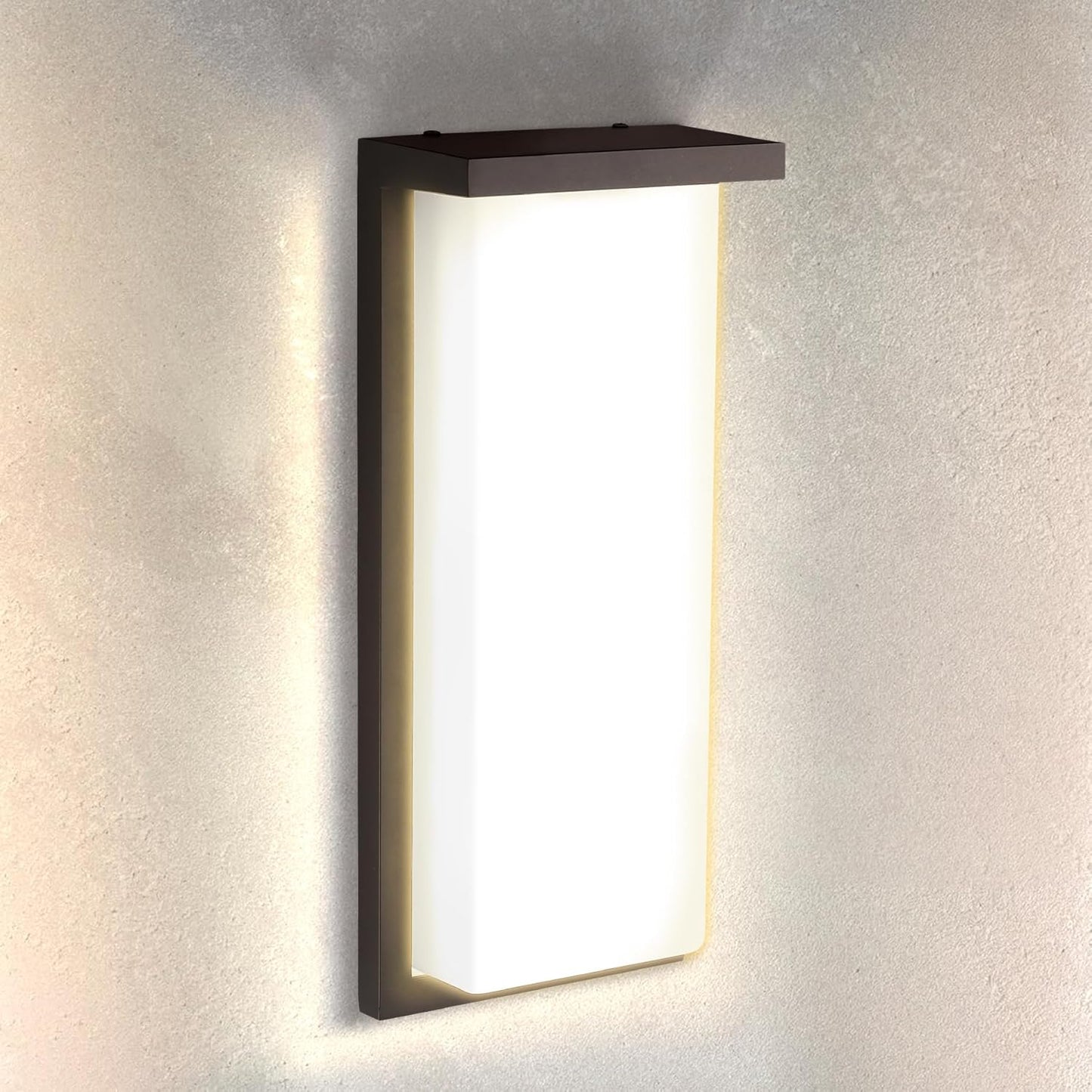 ASD Lighting LED Outdoor Wall Sconce 14" 20W CCT Selectable 3000/4000/5000K Dimmable Oil Rubbed Bronze ETL