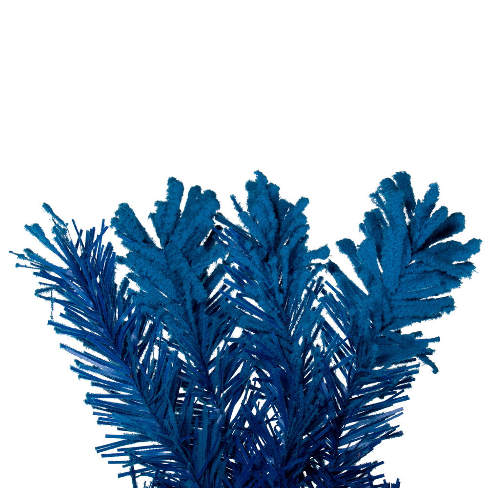 Vickerman 30" Flocked Turquoise Fir Artificial Wreath Unlit.