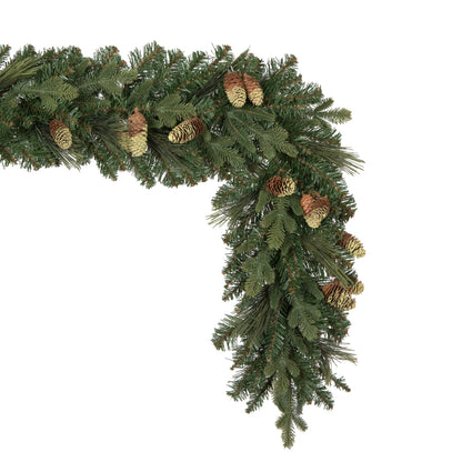 Vickerman 9' x 14" Emerald Mixed Fir Artificial Christmas Garland Unlit