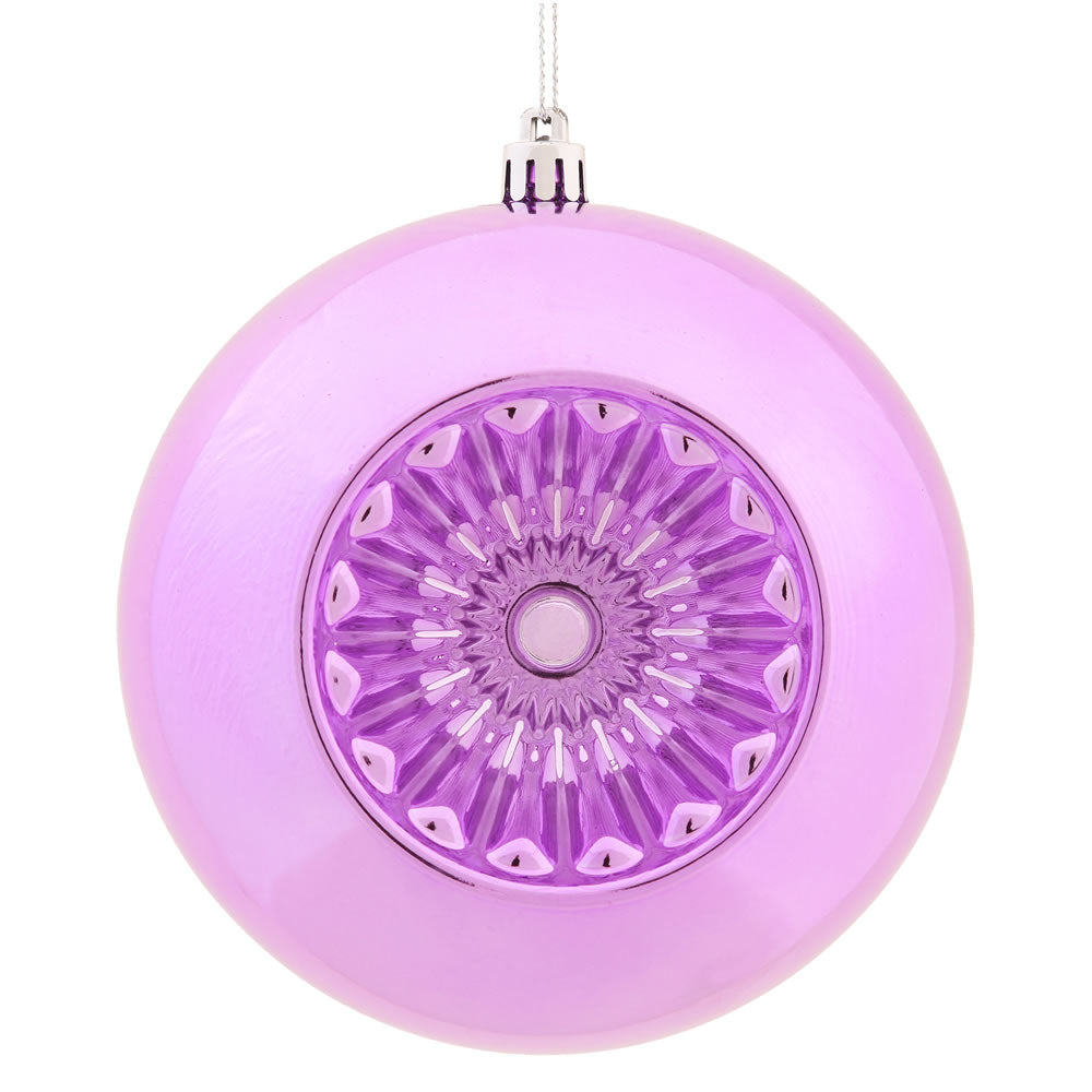 Vickerman 4.75" Orchid Shiny Star Brite Ball Ornament 4 per Bag