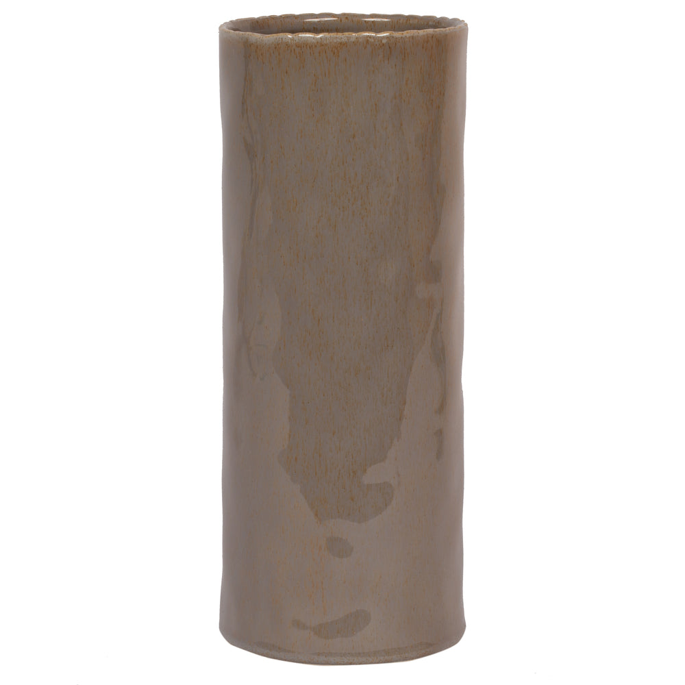 Vickerman 11.25" Pine Green Ceramic Pot. This simple pot ties in with any modern decor. Let this pot stand on its own or pair with a faux floral for a finished look. This pot meausures 11.25 inches tall and 4.5 inches wide.  100% CERAMIC