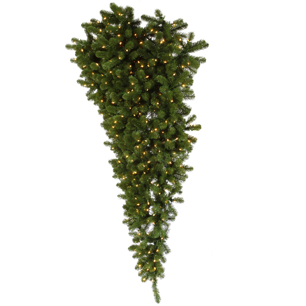 Vickerman 6' American Upside Down Artificial Christmas Half Tree Clear Dura-Lit® Lights