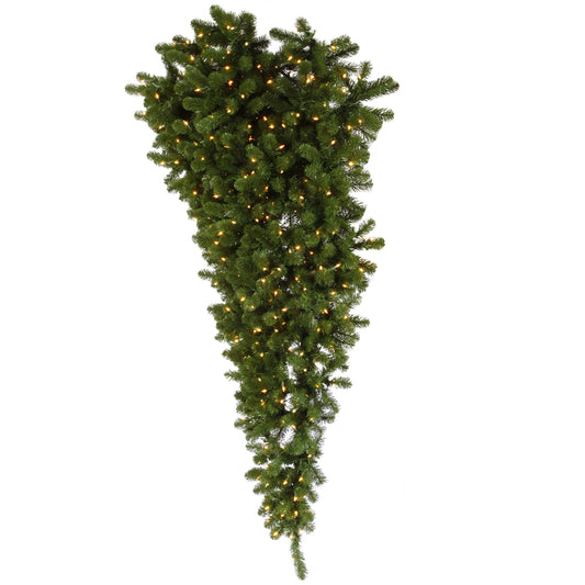 Vickerman 6' American Upside Down Artificial Christmas Half Tree Clear Dura-Lit® Lights