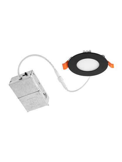 ASD Lighting LED Recessed Mini Panel Round 3inch 6W 120V Triac 2700/3000/3500/4000/5000K Black UL Energy Star