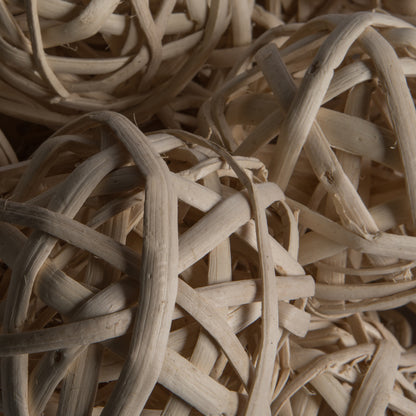 Vickerman Natural Botanicals 4" Kambu Ball Bleached. Includes 25 pieces per Pack.
