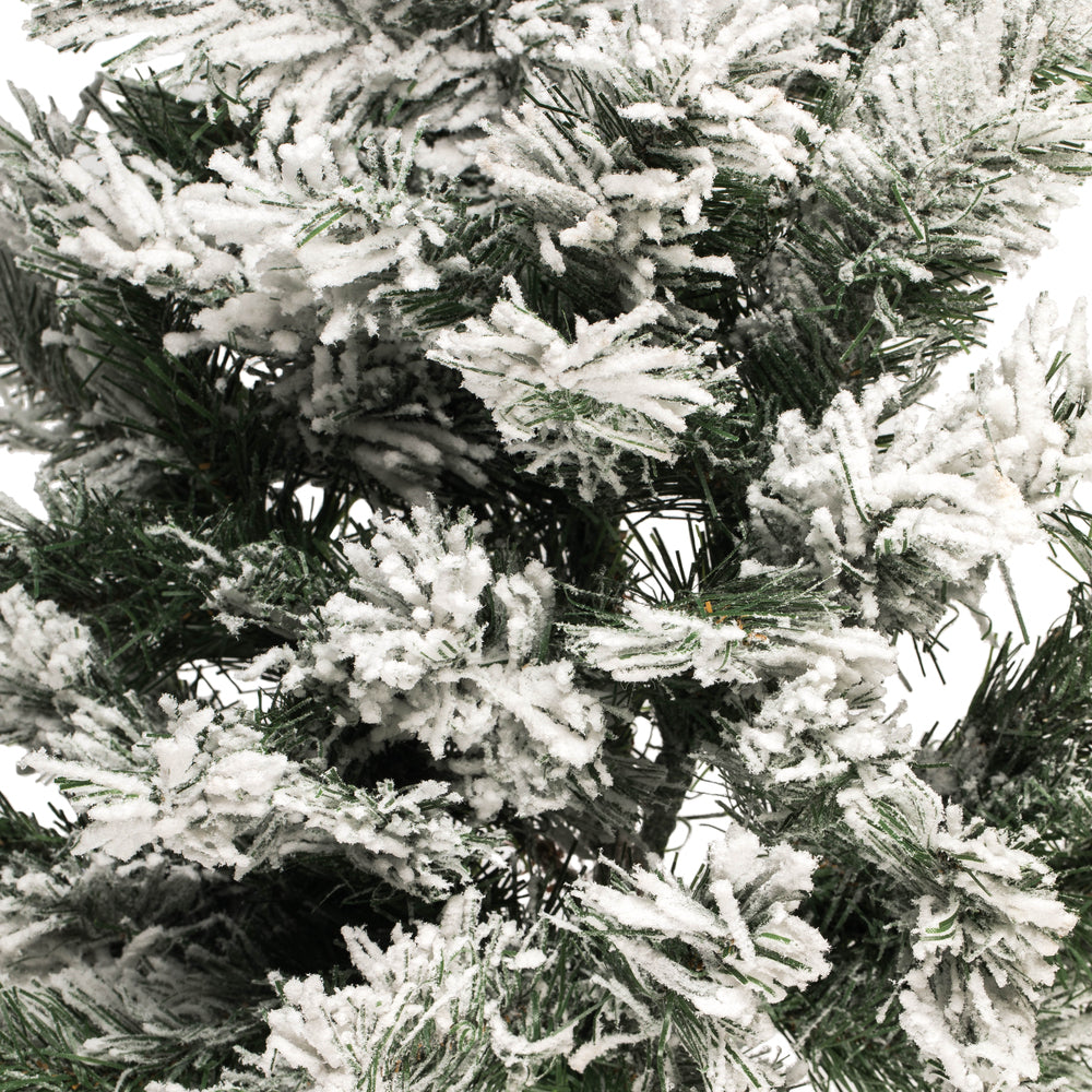 Vickerman 36" Flocked Alaskan Pine Artificial Christmas Door Swag Unlit