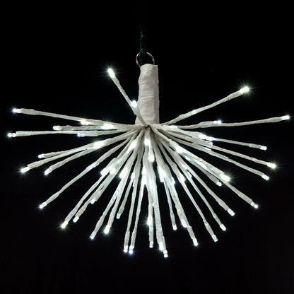 Vickerman 80Lt x 16" White Starburst Pure White 5mm Twinkle LED Lights.