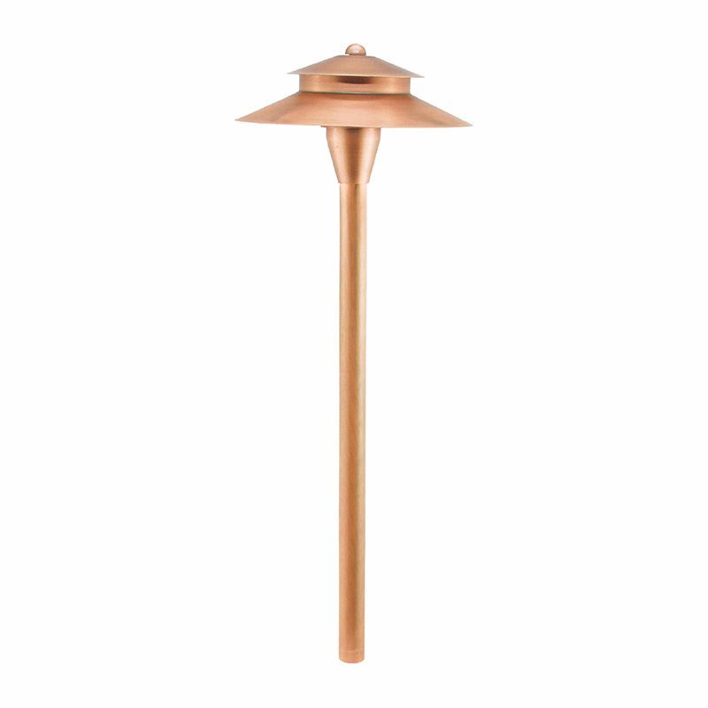 Westgate Area Light, 12V/50W Max, Solid Brass, MR16, Antique Copper, W/ 3Ft. Cable, Landscape Lighting , 3W, 200 Lumens, 3000K, Copper Finish