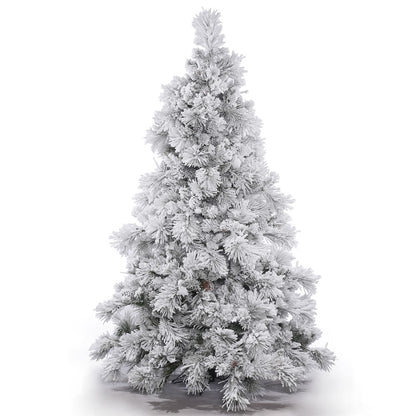 Vickerman 9' Flocked Alberta Artificial Christmas Tree Unlit