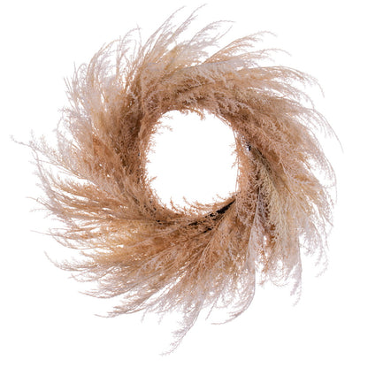 Vickerman 20.5" Ivory Artificial Reed Grass Wreath.