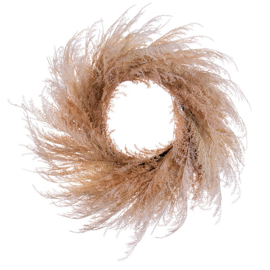 Vickerman 20.5" Ivory Artificial Reed Grass Wreath.