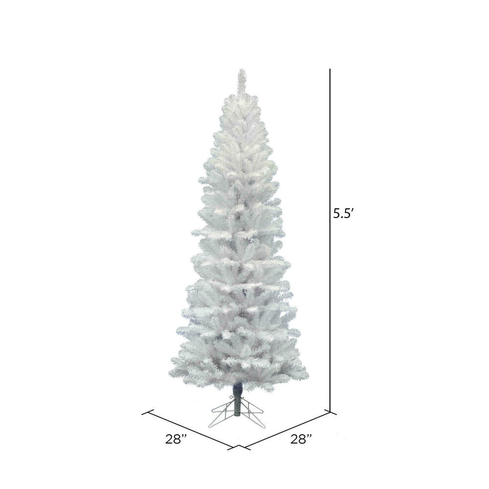 Vickerman 5.5' White Salem Pencil Pine Artificial Christmas Tree Unlit