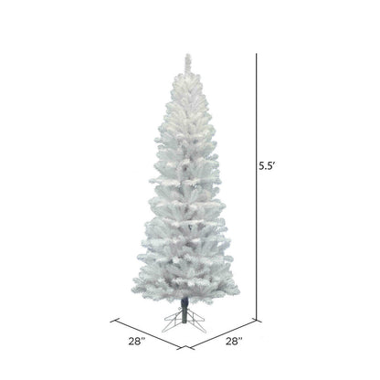 Vickerman 5.5' White Salem Pencil Pine Artificial Christmas Tree Unlit