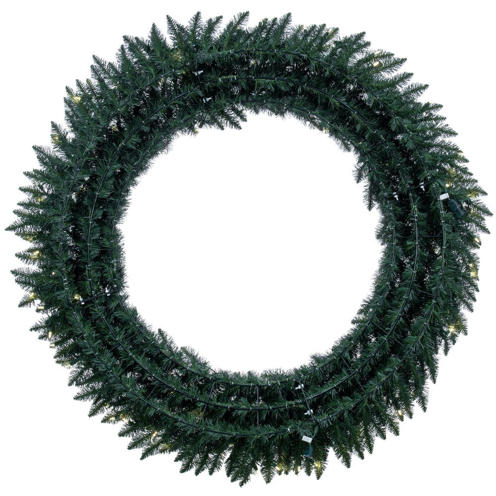 Vickerman 60" Camdon Fir Artificial Christmas Wreath Warm White LED Mini Lights