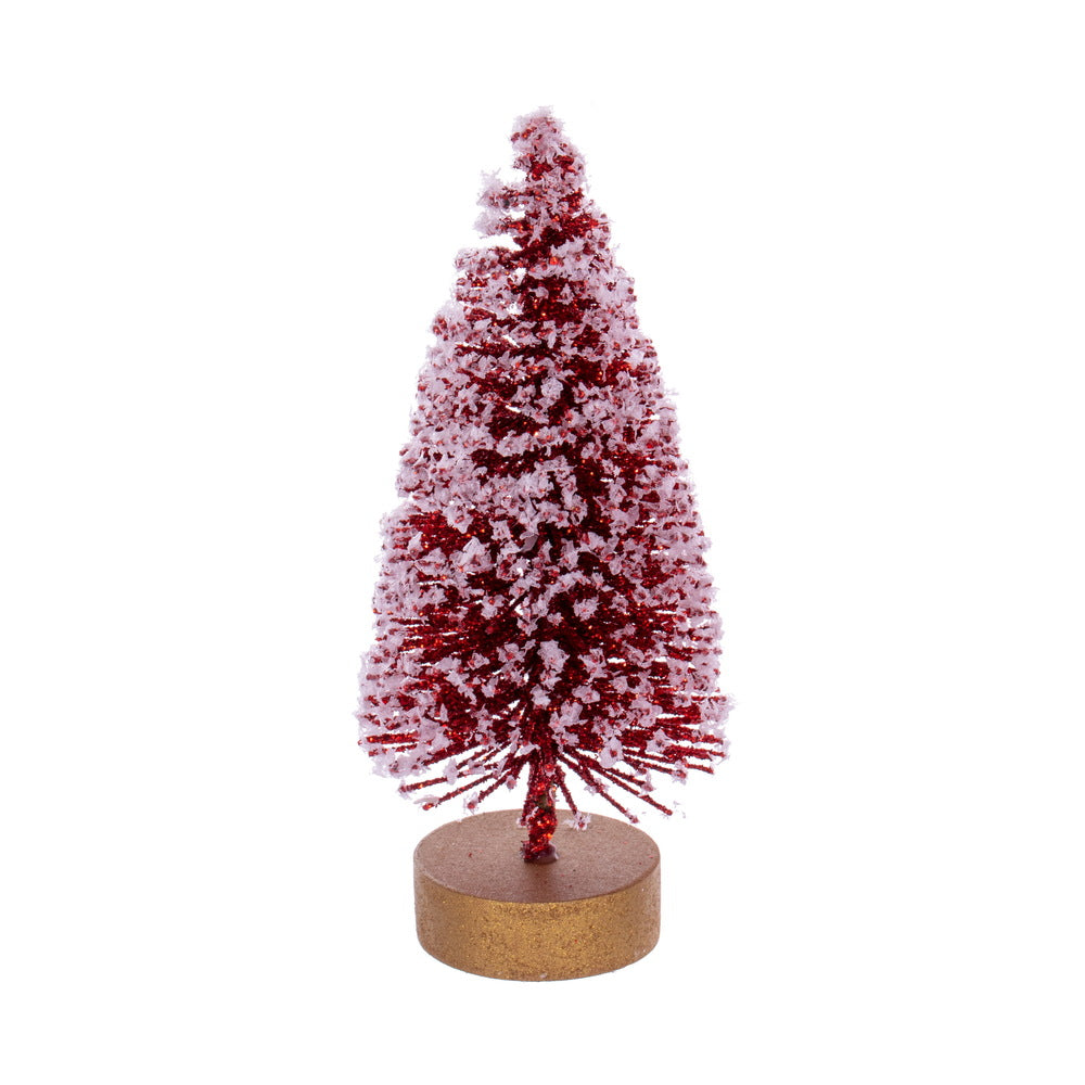 Vickerman 3"-5"-7" Red Sisal Bottle Brush Tree Set Set of 3