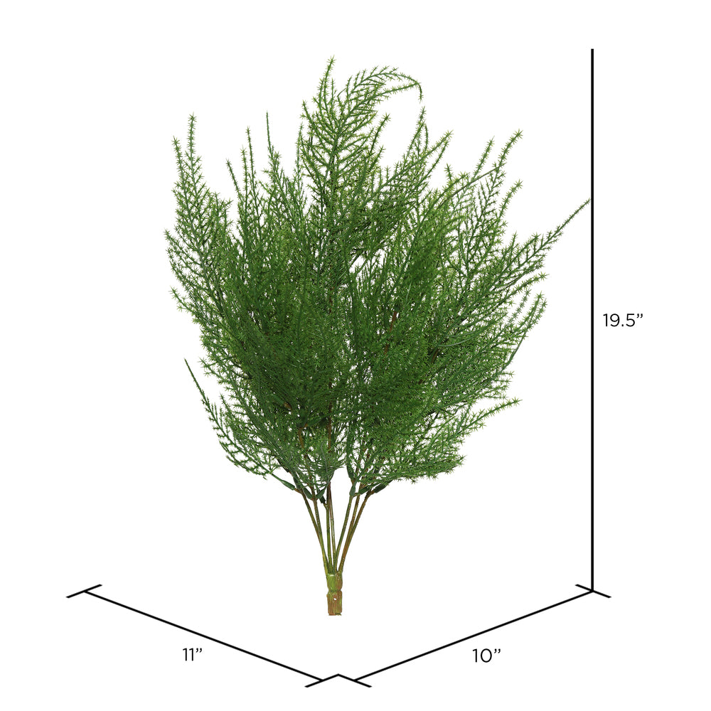 Vickerman 19.5" Artificial Green Asparagus Bush.
