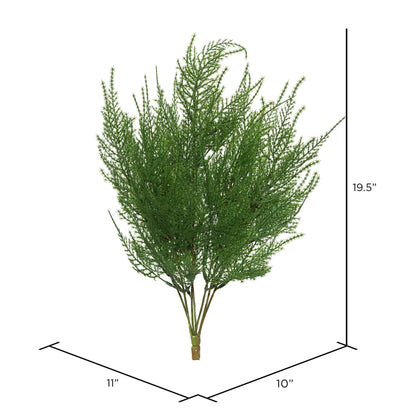 Vickerman 19.5" Artificial Green Asparagus Bush.