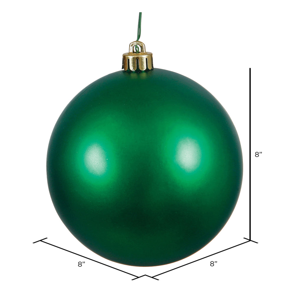 Vickerman 8" Emerald Matte Ball Ornament