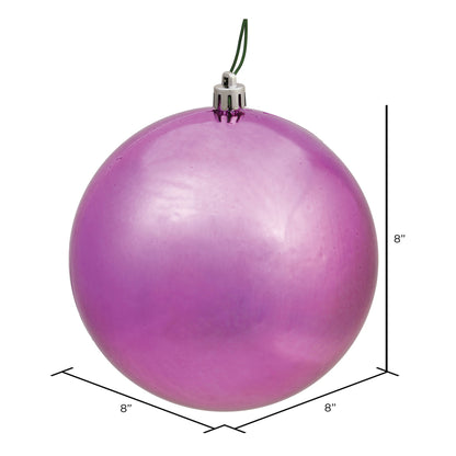 Vickerman 8" Mauve Shiny Ball Ornament