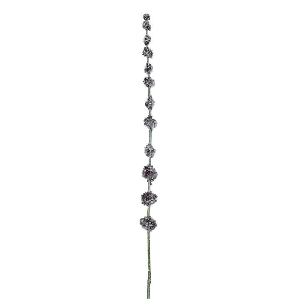 Vickerman 29.5" Artificial Gray Lavender Pom Pom Spray. Includes 6 sprays per pack.