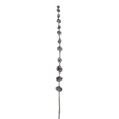 Vickerman 29.5" Artificial Gray Lavender Pom Pom Spray. Includes 6 sprays per pack.