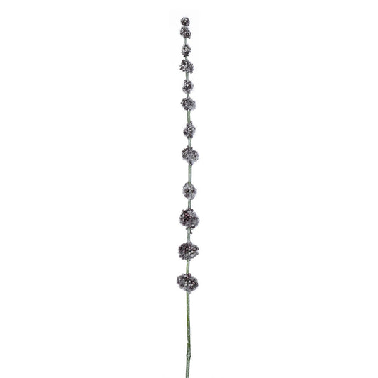 Vickerman 29.5" Artificial Gray Lavender Pom Pom Spray. Includes 6 sprays per pack.