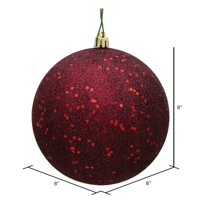 Vickerman 8" Burgundy Sequin Ball Ornament