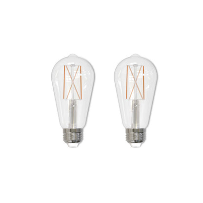 BULBRITE (Pack of 2) LED 8.5 Watt Vintage Edison Dimmable ST18 Medium (E26) LED Bulbs - 850 Lumens, 3000K, and 90CRI