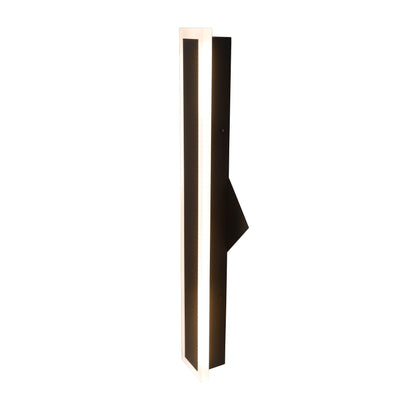 ASD Lighting LED Outdoor Wall Sconce Narrow design 24" 18W 120-277V RGBW SMART CCT Selectable 2700-6500K-RGB Dimmable Black ETL