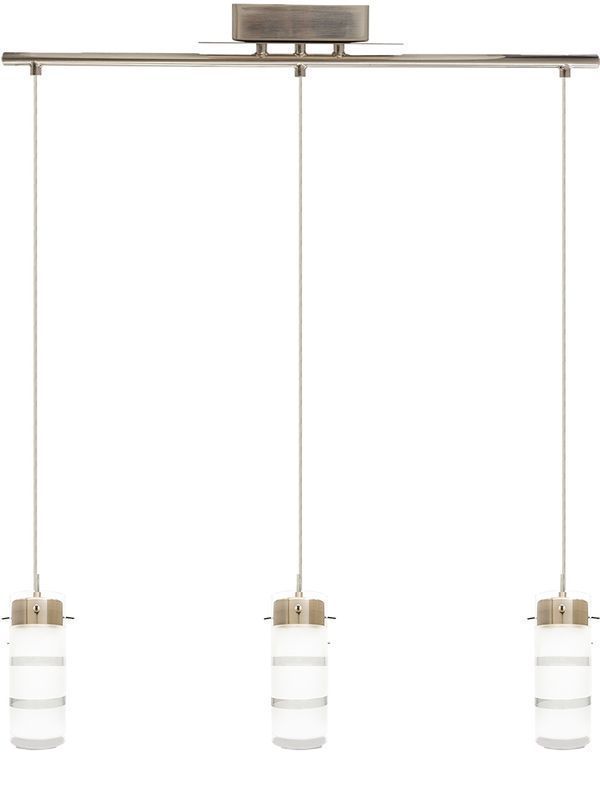 Westgate Triple Pendant Linear Integrated LED With Frosted Etched Glass Shades 36W 2430 Lumens C90 5Cct 27/30/35/40/50K, Brushed Nickel, Residential Lighting, 36W, 2430 Lumens, 27K/30K/35K/40K/50K, Brushed-Nickel Finish, TRIAC Dimmin