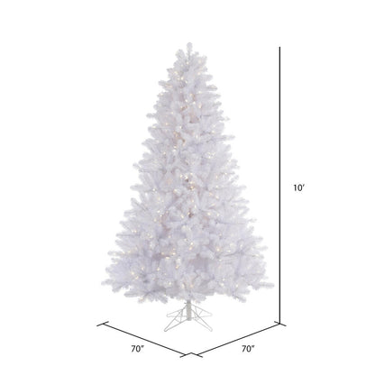 Vickerman 10' Crystal White Pine Artificial Christmas Tree Pure White LED Lights