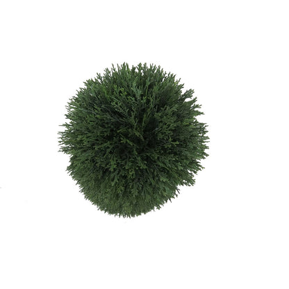 Vickerman 4' Artificial Potted Triple Ball Green Cedar Topiary.
