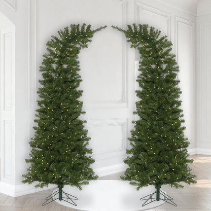 Vickerman 9' x 44'' Green Whimsical Artificial Christmas Tree Warm White LED Lights - Set of 2