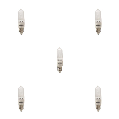 BULBRITE HALOGEN T4 MINI-CANDELABRA SCREW (E11) 75W DIMMABLE LIGHT BULB 2900K/SOFT WHITE 5PK (610072)