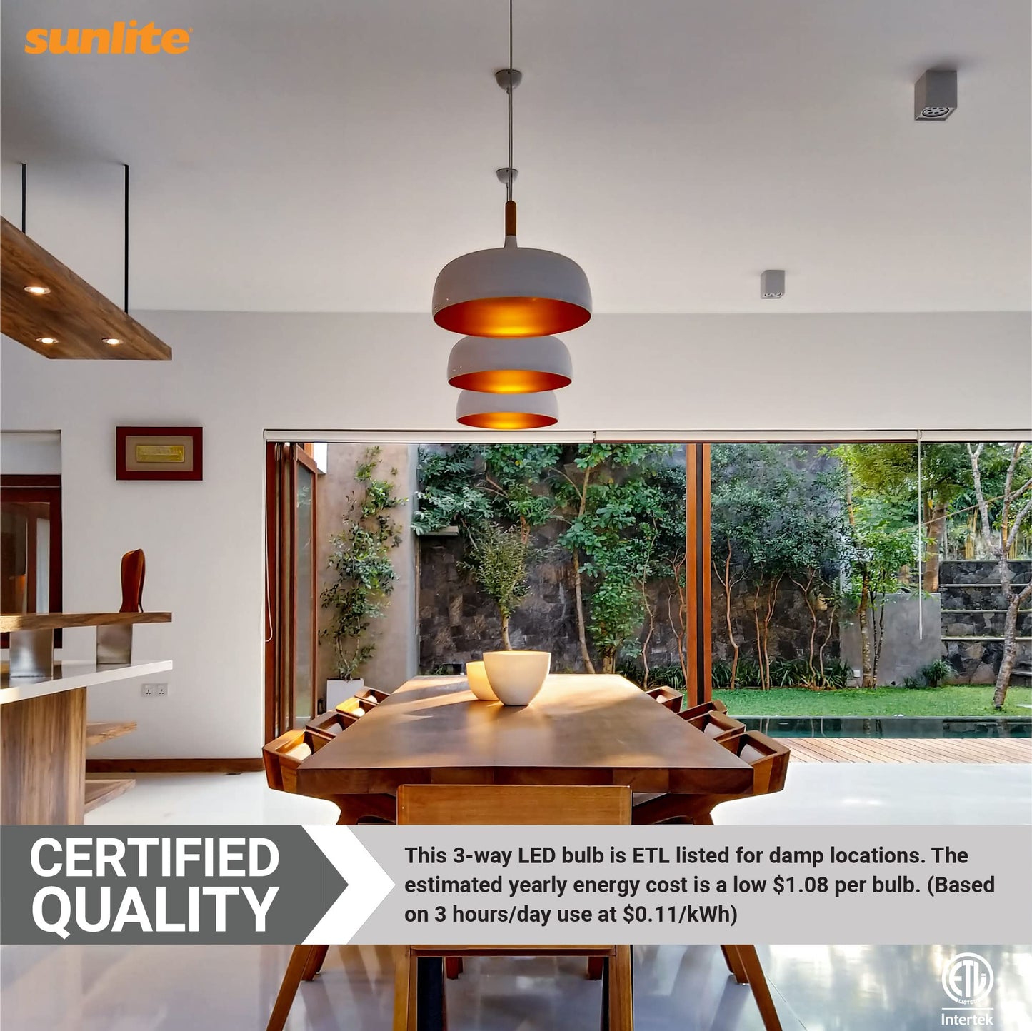 Sunlite 70323 3-Way LED A19 Light Bulb, 5/9/15 Watts (40W 60W 100W Equivalent), 500-1000-1600 Lumens, Medium E26 Base, Omni-Directional, ETL Listed, Frost, 3000K Warm White, 6 Count