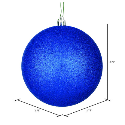 Vickerman 2.75" Midnight Blue Glitter Ball Ornament 12 per Bag