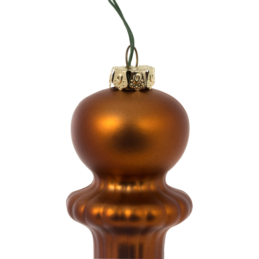 Vickerman 14" Copper Matte Finial Drop Christmas Ornament UV Treated with Drilled and Wired Cap 2 per bag