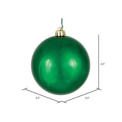 Vickerman 2.4" Emerald Shiny Ball Ornament 24 per Bag