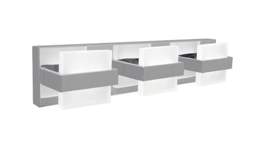ASD Lighting LED Vanity 3-light 15W 120V CCT Selectable 2700/3000/4000/5000/6000K Dimmable Chrome ETL